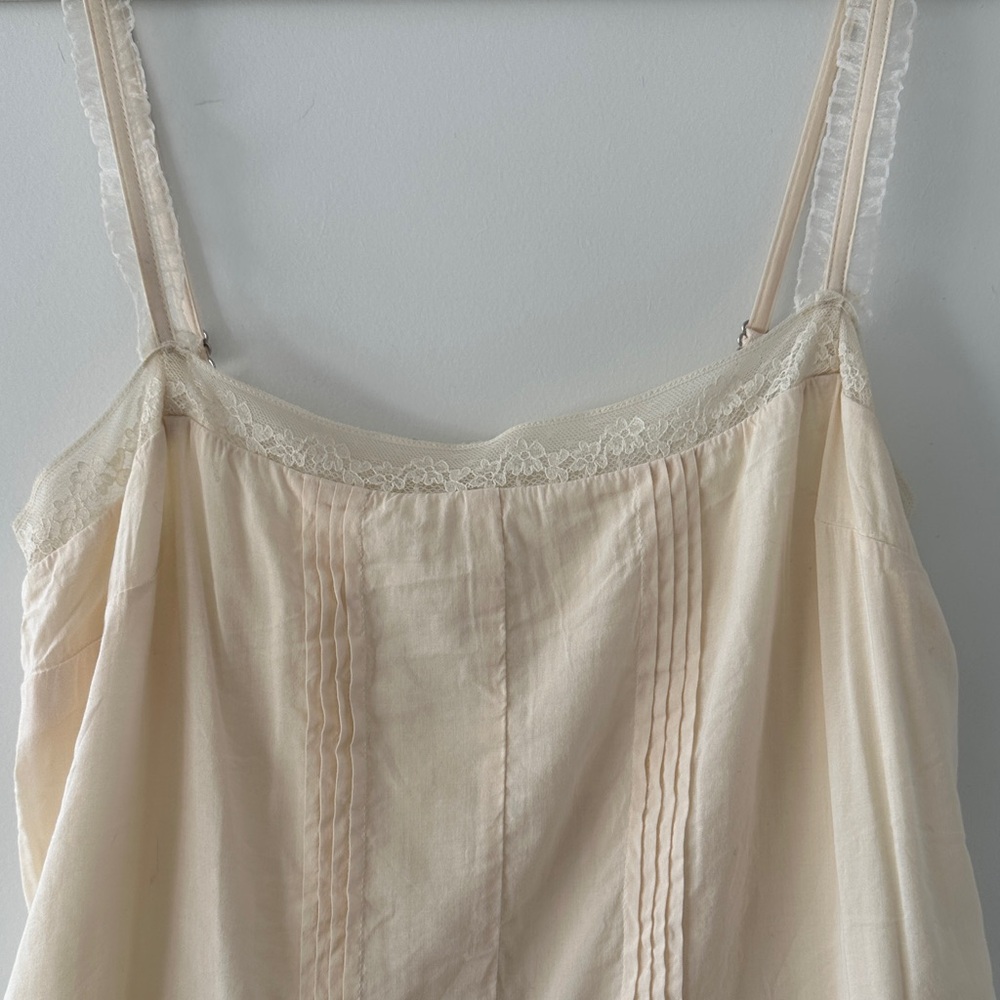 Reformation Cleodora Cream Lace-Trim Mini dress - Picture 4 of 9
